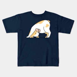 Yoga Downward Dog Pose Kids T-Shirt